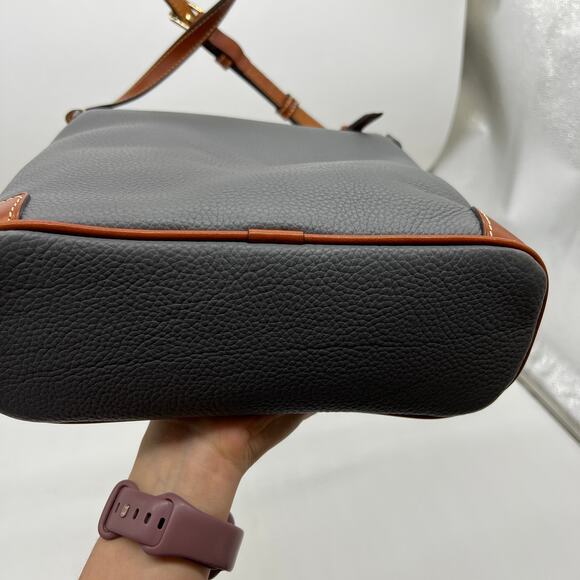 Dooney & Bourke Pebble Leather Crossbody Bags Slate Gray Color - Picture 9 of 16